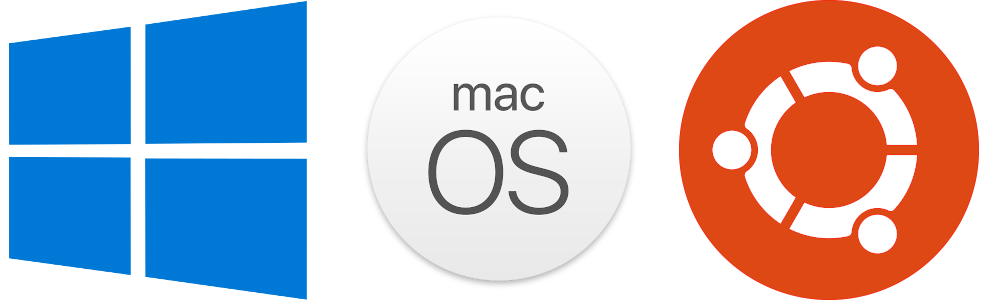 Logo de Windows, macOS et Ubuntu